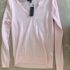 Pink v neck sweater